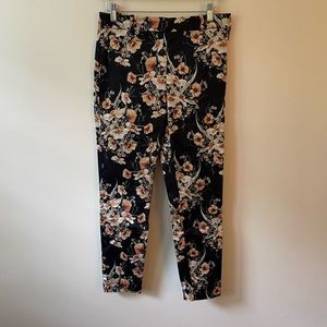 H&M Floral Skinny Trouser Pants